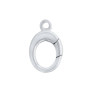 Oval Open In Chain Connectors / Charm Hangers / Carabiners with Loop (8.9 x 14.9 mm)