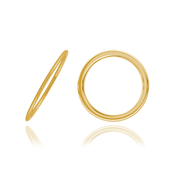 Gold Filled Round Wedding Bands (1.0 mm - 2.0 mm)