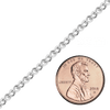 Bulk / Spooled Wheat Curb Chain in Sterling Silver (1.40 mm - 4.40 mm)