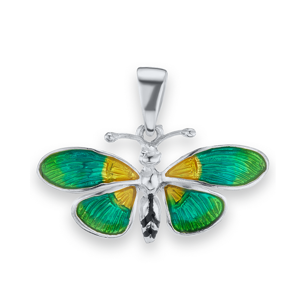 Fancy Butterfly Charm in Sterling Silver (20 x 24mm)