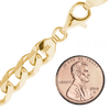 Finished Classic Curb Necklace in Sterling Silver 18K Yellow Gold Finish  (1.50 mm - 11.00 mm)