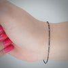 Video image preview for Bulk / Spooled Black Ruthenium Studded (Satellite) Curb Chain in Sterling Silver (1.40 mm)