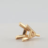Video image preview for Four Prong Square Solitaire Basket Settings With Peg in 18K Gold (3.00 mm - 8.00 mm)