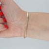 Video image preview for Finished Flexible Herringbone Necklace in Sterling Silver 18K Yellow Gold Finish (2.70 mm - 4.50 mm)