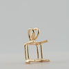 Video image preview for Square Four Prong Double Wire Pendants in 14K Gold (2.50 mm - 10.25 mm)
