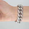 Video image preview for Finished Handmade Cuban Curb Bracelet with CZ in Sterling Silver (6.00 mm - 19.00 mm)