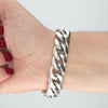 Video image preview for Finished Handmade Cuban Curb Necklace in Sterling Silver (4.00 mm - 19.00 mm)