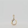 Video image preview for Round Back-Set Bezel Pendant in 14K Gold (5.00 mm - 8.00 mm)