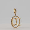 Video image preview for Oval Four Prong Halo Pendant in 14K Gold (6.00 x 4.00 mm - 12.00 x 10.00 mm)