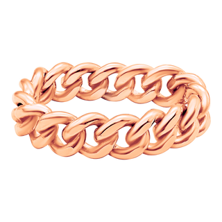 Curb Chain Ring in Pink Gold-Filled (Sizes 4-12) (5.8 mm)