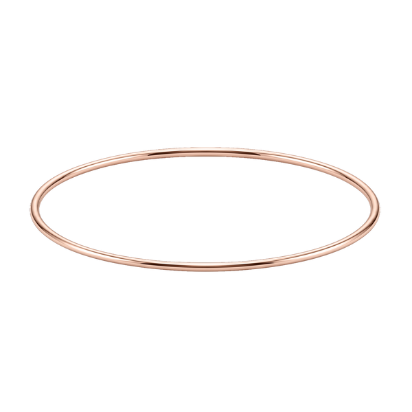 Plain Wire Bangle Bracelet in 18K Gold