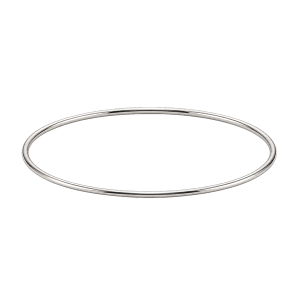 Plain Wire Bangle Bracelet in 18K Gold