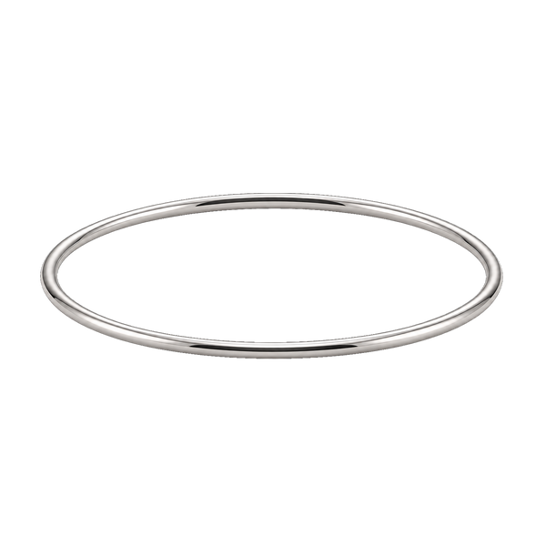 Plain Wire Bangle Bracelet in 14K Gold