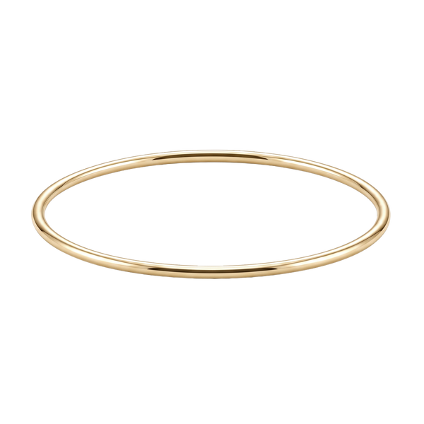 Plain Wire Bangle Bracelet in 18K Gold