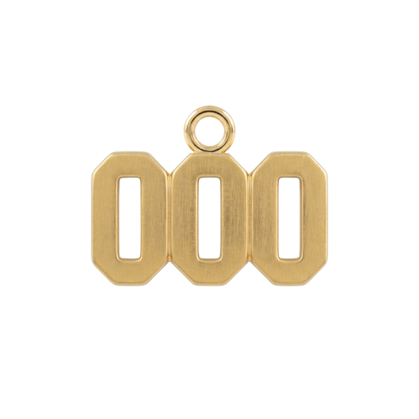 Basic Angel Numbers in 14K Gold (12.7mm) (Semi-Polished)