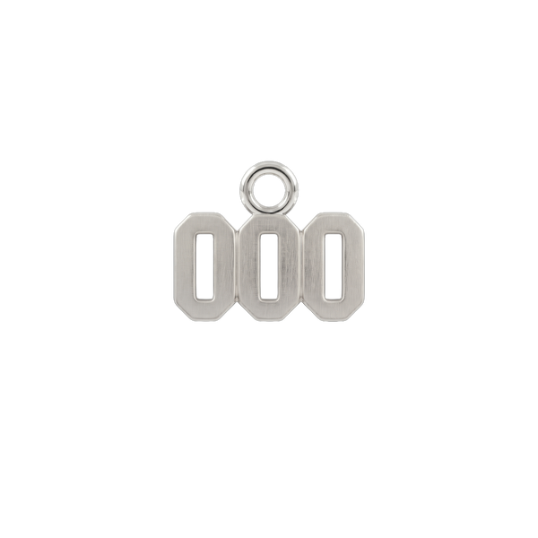 Basic Angel Numbers in Sterling Silver (4.7mm) (Semi-Polished)