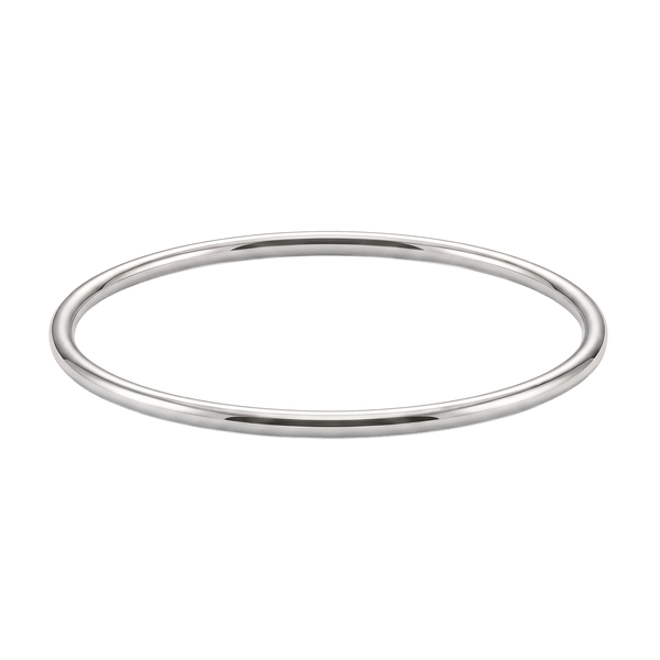 Plain Wire Bangle Bracelet in 18K Gold