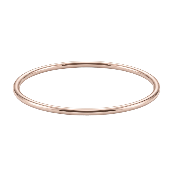 Plain Wire Bangle Bracelet in 14K Gold