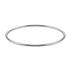 Plain Wire Bangle Bracelet in Sterling Silver