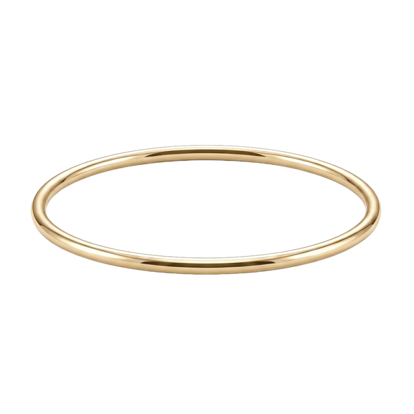 Plain Wire Bangle Bracelet in 18K Gold
