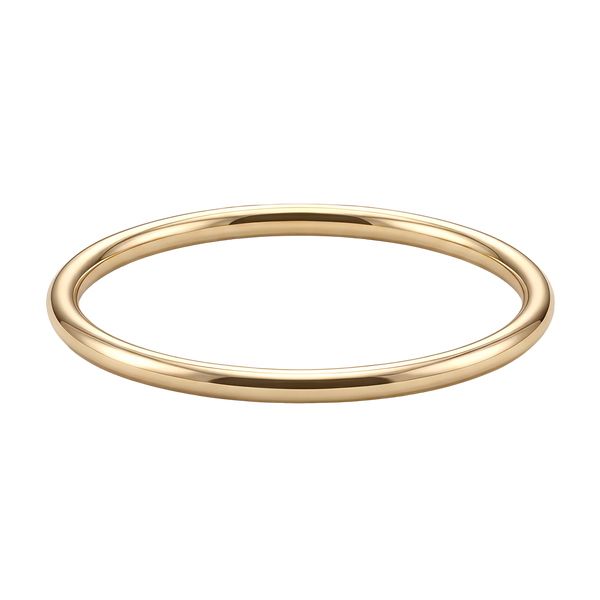 Plain Wire Bangle Bracelet in 18K Gold
