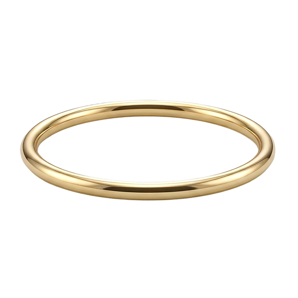 Plain Wire Bangle Bracelet in 18K Gold