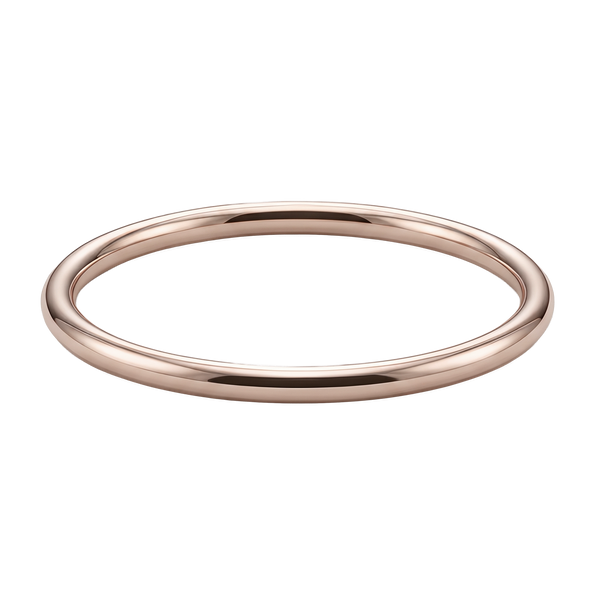 Plain Wire Bangle Bracelet in 18K Gold