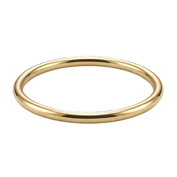 Plain Wire Bangle Bracelet in 18K Gold