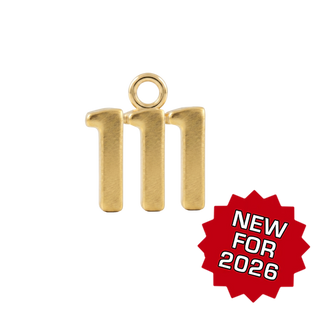 Basic Angel Numbers in 14K Gold (12.7mm) (Semi-Polished)