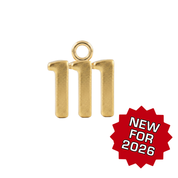 Basic Angel Numbers in 14K Gold (12.7mm) (Semi-Polished)