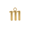 Basic Angel Numbers in 14K Gold (12.7mm) (Semi-Polished)