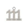 Classic Angel Number Pendants in Sterling Silver (20 mm)