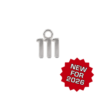 Basic Angel Numbers in Sterling Silver (4.7mm) (Semi-Polished)