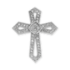 Sterling Silver Passion Cross Pendant with Cubic Zirconia (30 x 25 mm)