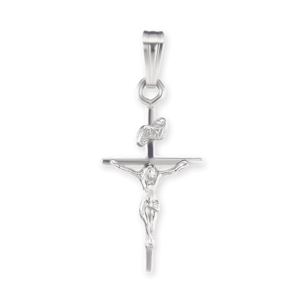 14K Gold Classic Crucifix Pendant (24 x 10 mm)