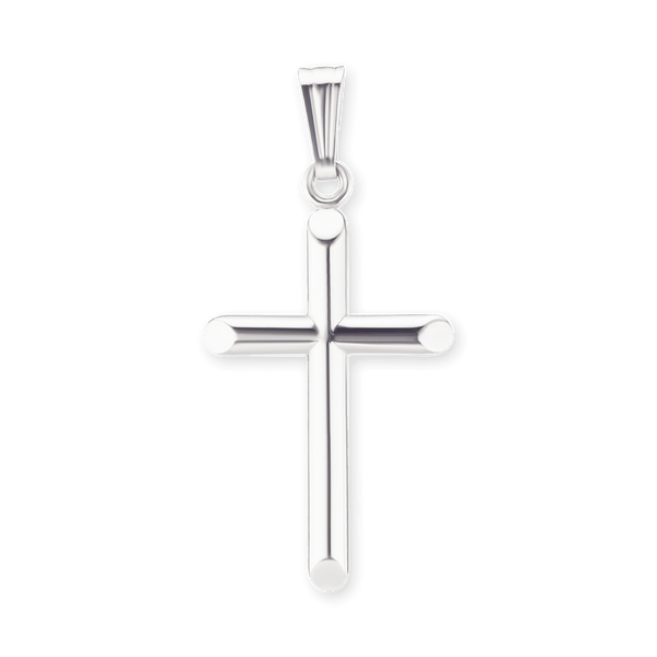 14K Gold Domed Classic Cross (25 x 11 mm)