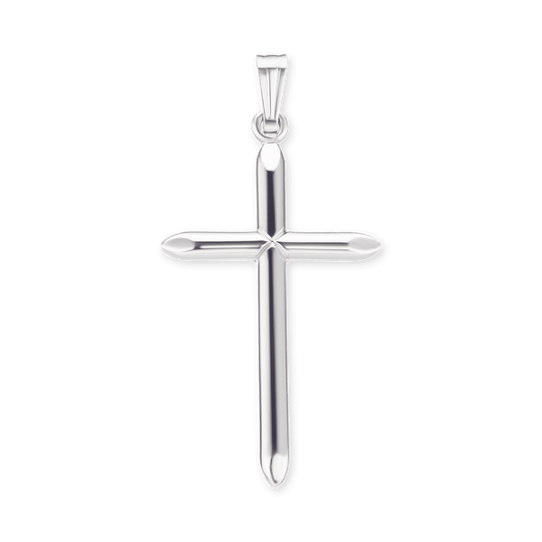 14K Gold Domed Classic Cross (32 x 16 mm)