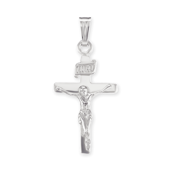 14K Gold Classic Crucifix Pendant (25 x 12 mm)