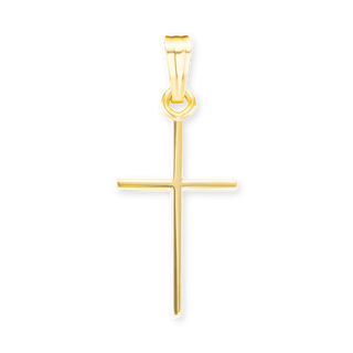 14K Gold Thin Classic Cross (24 x 10 mm)