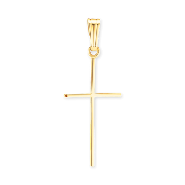 14K Gold Thin Classic Cross (33 x 13 mm)