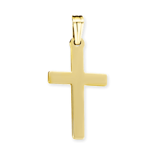 14K Gold Thick Classic Cross (25 x 12 mm)