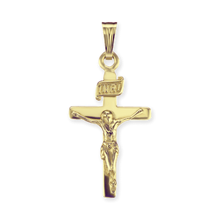 14K Gold Classic Crucifix Pendant (25 x 12 mm)