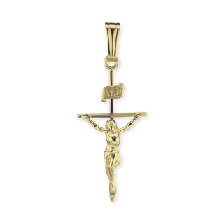 14K Gold Classic Crucifix Pendant (33 x 13 mm)