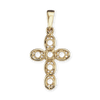 14K Gold Venetian Cross 6 Stone Pendant Mounting (23 x 12 mm)