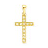 14K Gold Classic Cross 11 Stone Pendant Mounting (34 x 17 mm)