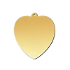 14K Yellow Gold Heart Disc With Loop (.025" thickness)