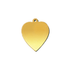 14K Yellow Gold Heart Disc With Loop (.025" thickness)