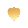 14K Yellow Gold Heart Disc With Loop (.025" thickness)