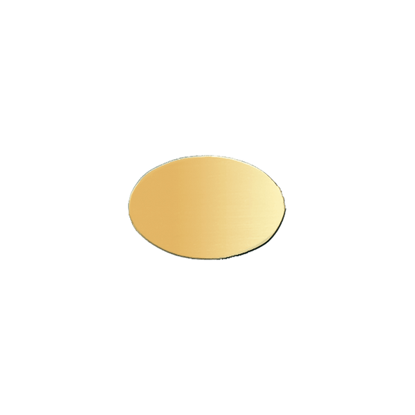 14K Yellow Gold Oval Disc (.025" thickness)
