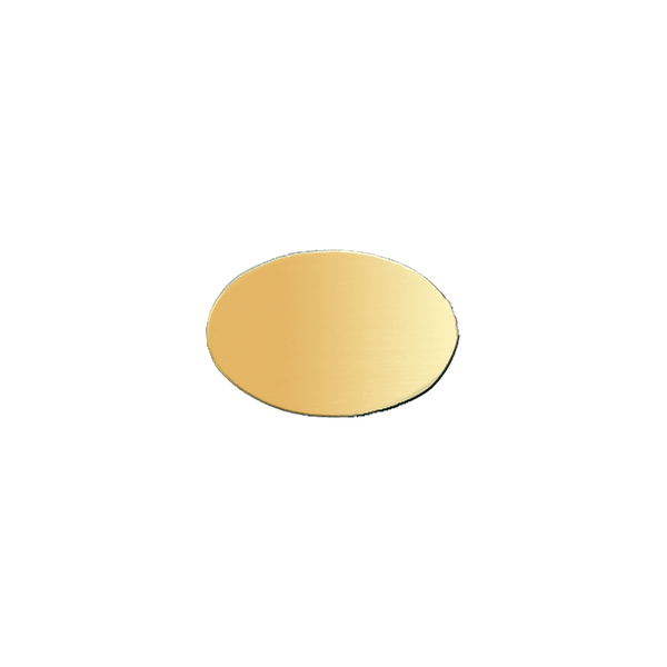 14K Yellow Gold Oval Disc (.025" thickness)